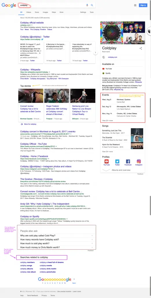 coldplay Google Search
